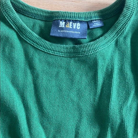 Maeve Forest Green Long Sleeve Tee size S - Picture 5 of 9
